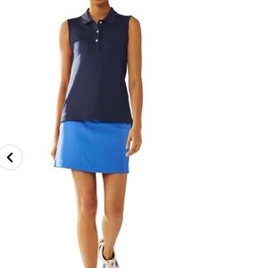 Tory Burch Two-Tone Tech Twill Golf Skirt SZ S